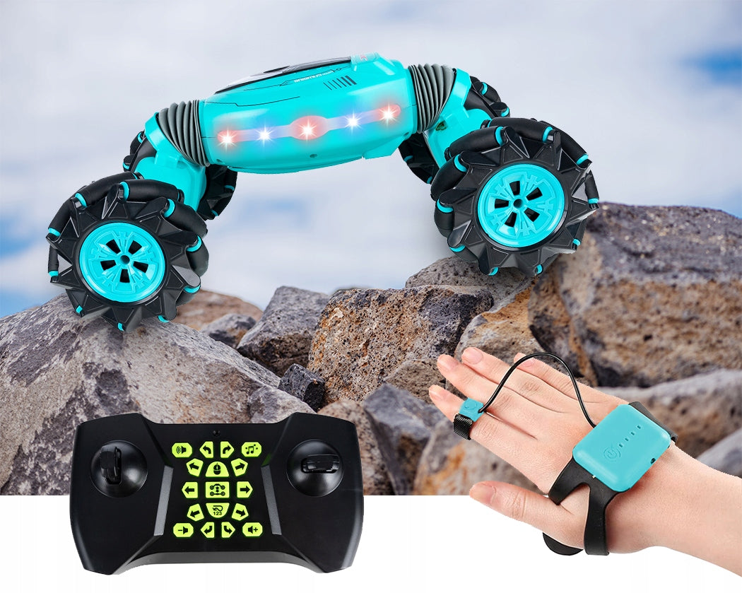 Samochód zdalnie sterowany RC twister 360 stunt led akrobacje gesty 4x4