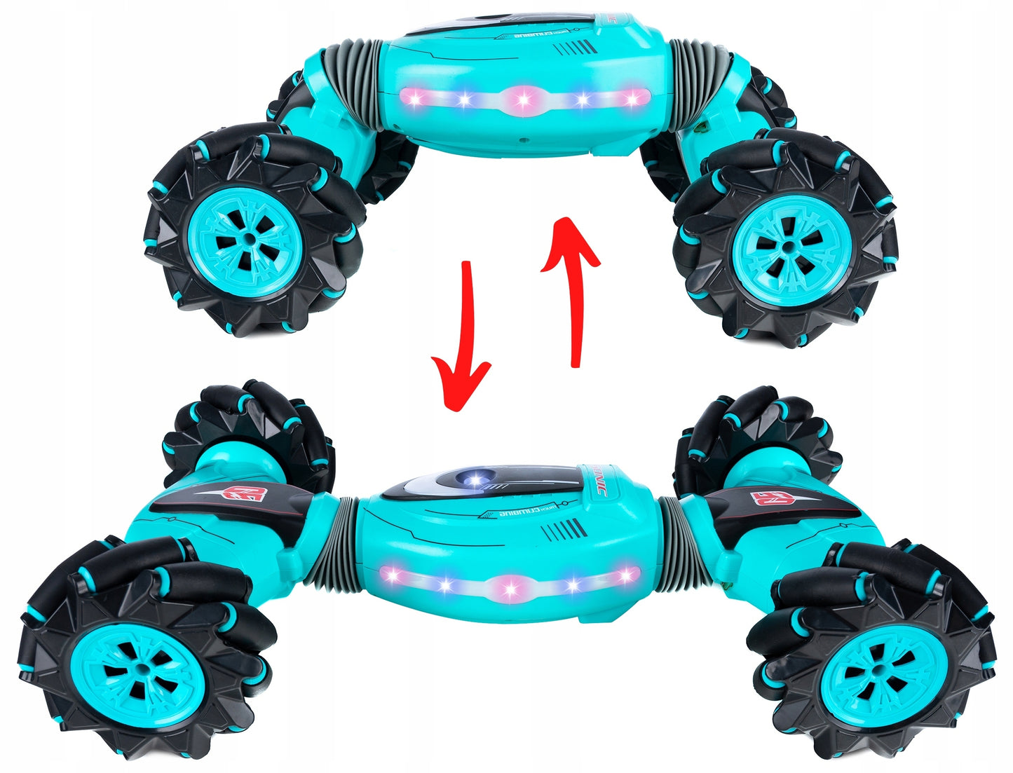 Samochód zdalnie sterowany RC twister 360 stunt led akrobacje gesty 4x4