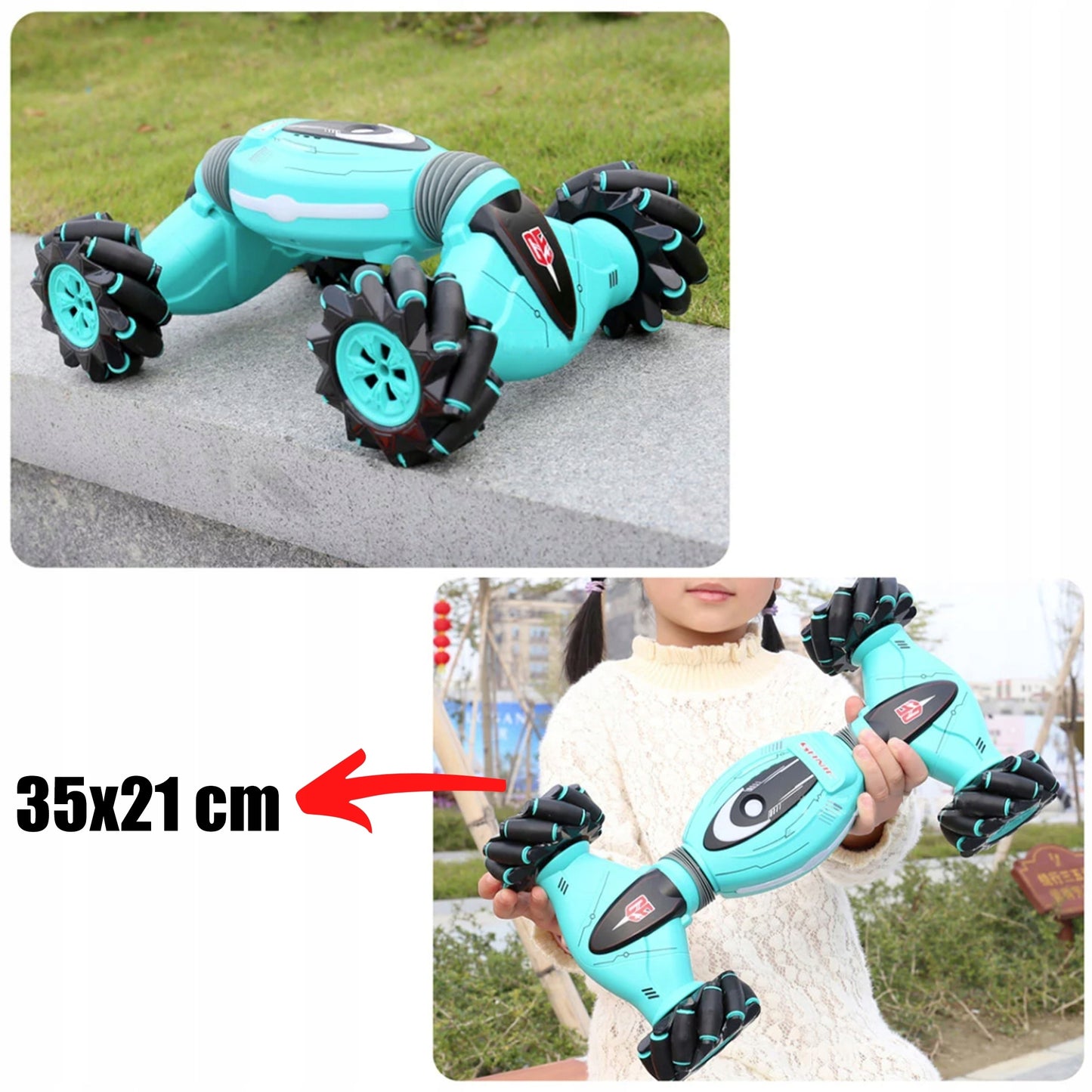 Samochód zdalnie sterowany RC twister 360 stunt led akrobacje gesty 4x4